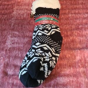 Knitted slipper socks 